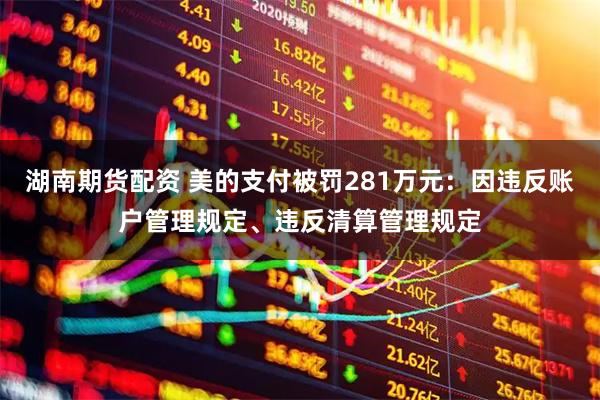湖南期货配资 美的支付被罚281万元：因违反账户管理规定、违反清算管理规定